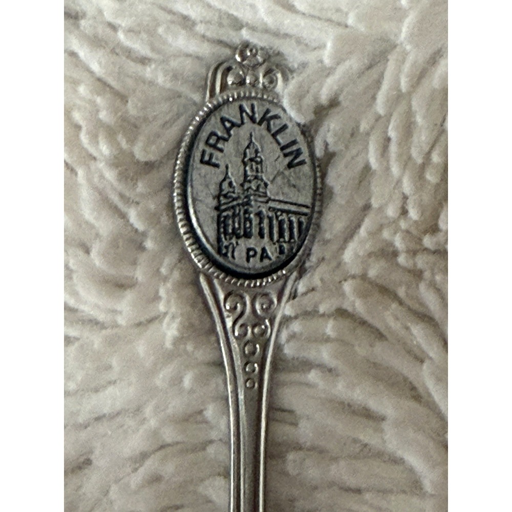 Franklin PA Pennsylvania Engraved Vintage Souvenir Spoon Collectible